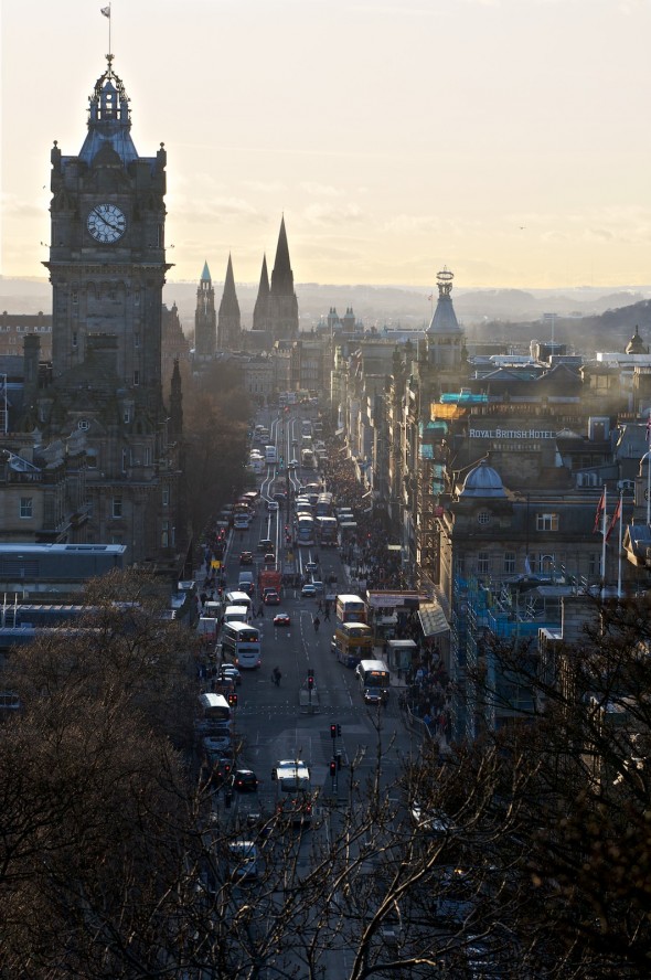 Edinburgh - Aussicht vom Calton Hill in die Princess Street Edinburgh - Aussicht vom Calton Hill in die Princess Street