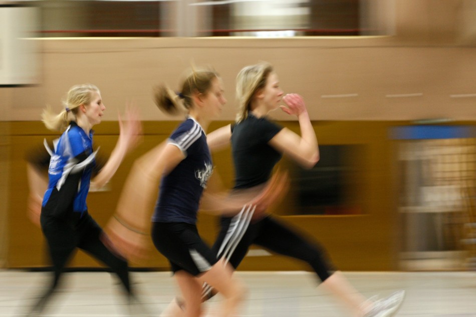 Lauftraining in der Halle